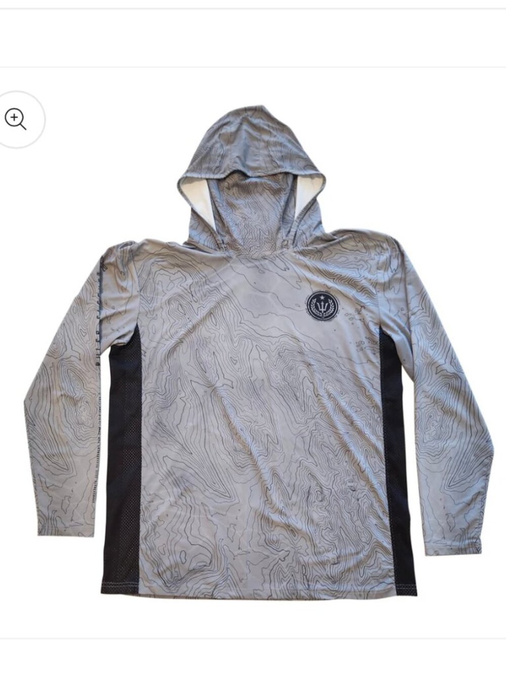 DEL MAR Performance Long Sleeve Hoodie Shirt with Mask - Mens Size Large NWT